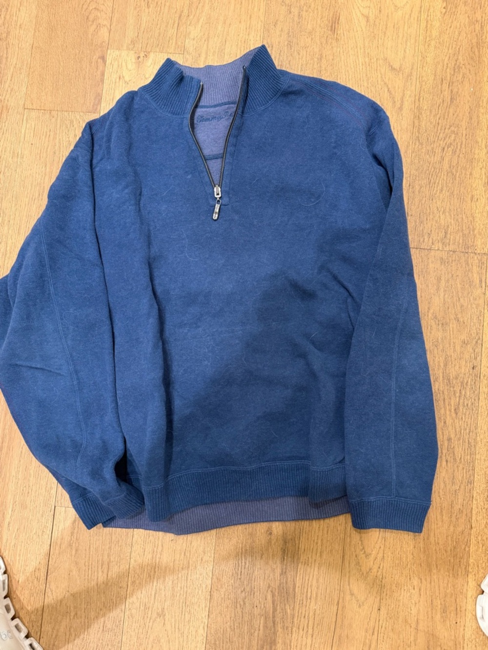 Men's Quarter-Zip Knit Sweater - Blue
